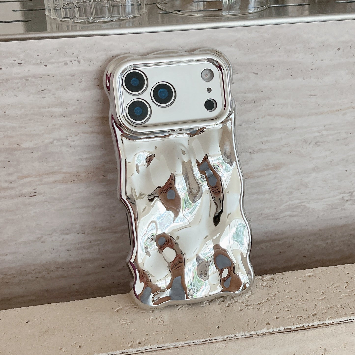 iPhone 17 Air 16 15 Pro Max スマホケース クリエイティブなパーソナライズ電気メッキ立体テクスチャ携帯電話ケース