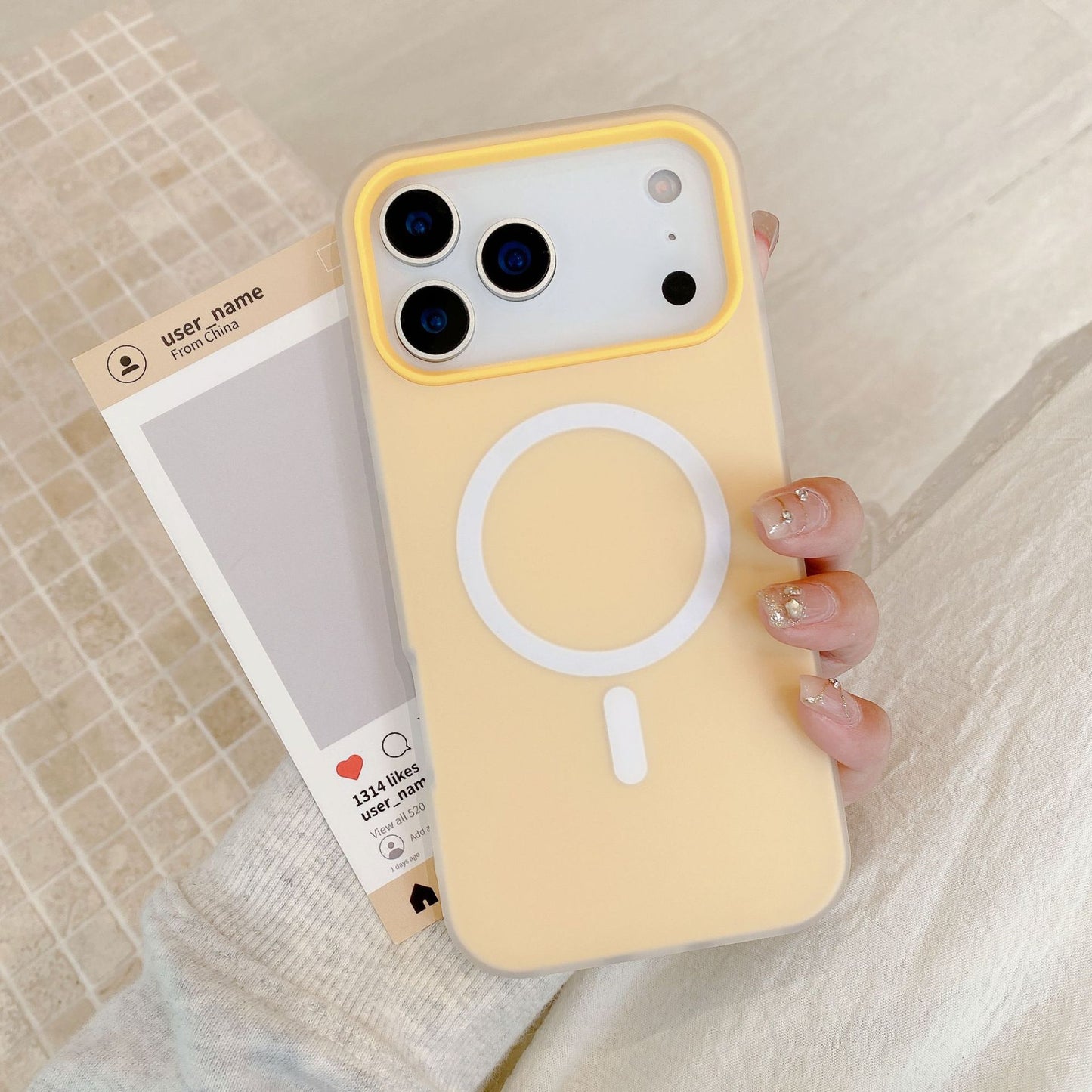 iPhone 17 Air 16 Pro Max スマホケース シンプルでカラフルなゼリー柄の2 in 1 MagSafe対応マグネット式フロストスマホケース