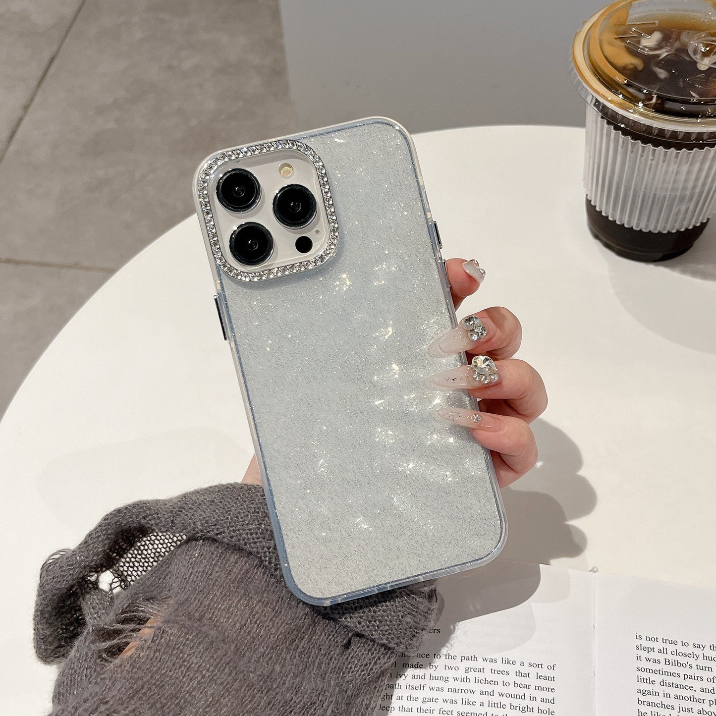 iPhone 17 Air 16 15 14 13 12 Pro Max スマホケースオリジナル韓国insインターネットセレブトレンドラインストーンレンズフレーム携帯電話ケース