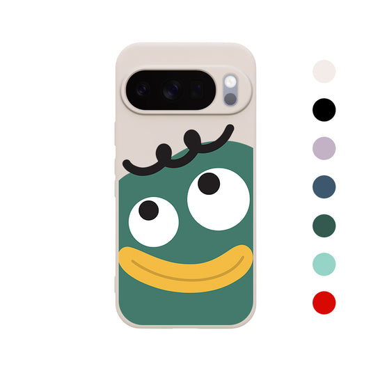 Google Pixel 10 9 8 7 6 Pro XLケース Pixel 9a 8a 7a 6a ケース ユニークでおもしろい表情デザイン柄 パターン印刷された肌に優しい液体コーティング保護ケース