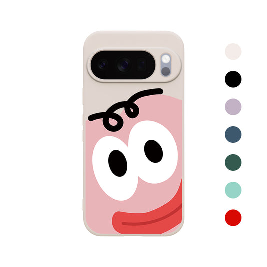 Google Pixel 10 9 8 7 6 Pro XLケース Pixel 9a 8a 7a 6a ケース ユニークでおもしろい表情デザイン柄 パターン印刷された肌に優しい液体コーティング保護ケース