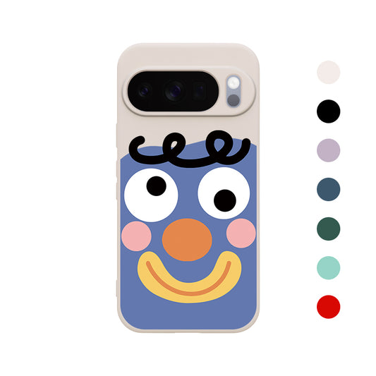 Google Pixel 10 9 8 7 6 Pro XLケース Pixel 9a 8a 7a 6a ケース ユニークでおもしろい表情デザイン柄 パターン印刷された肌に優しい液体コーティング保護ケース