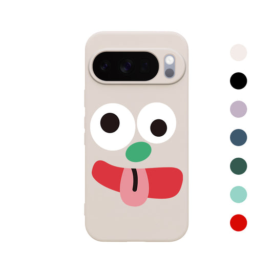 Google Pixel 10 9 8 7 6 Pro XLケース Pixel 9a 8a 7a 6a ケース ユニークでおもしろい表情デザイン柄 パターン印刷された肌に優しい液体コーティング保護ケース