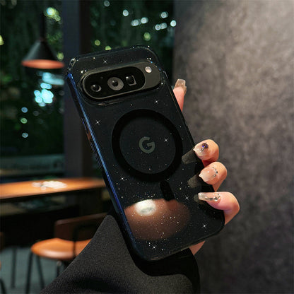 Google Pixel 10 9 Pro XL 8 Pro スマホケース Pixel 9a 8a ケース高級グリッターマグネットリング透明スマホケース
