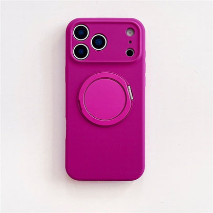 iPhone 17 Air iPhone 16 Pro Max 回転ブラケット液体肌に優しいソフトシリコン携帯電話ケースMagSafe磁気携帯電話ケース