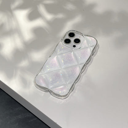 iPhone 16 15 14 Plus 13 12 Pro Max スマホケース かわいいグリッター3Dダイヤモンド柄スマホケース