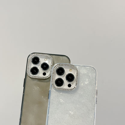iPhone 17 Air 16 15 14 13 12 Pro Max スマホケースオリジナル韓国insインターネットセレブトレンドラインストーンレンズフレーム携帯電話ケース