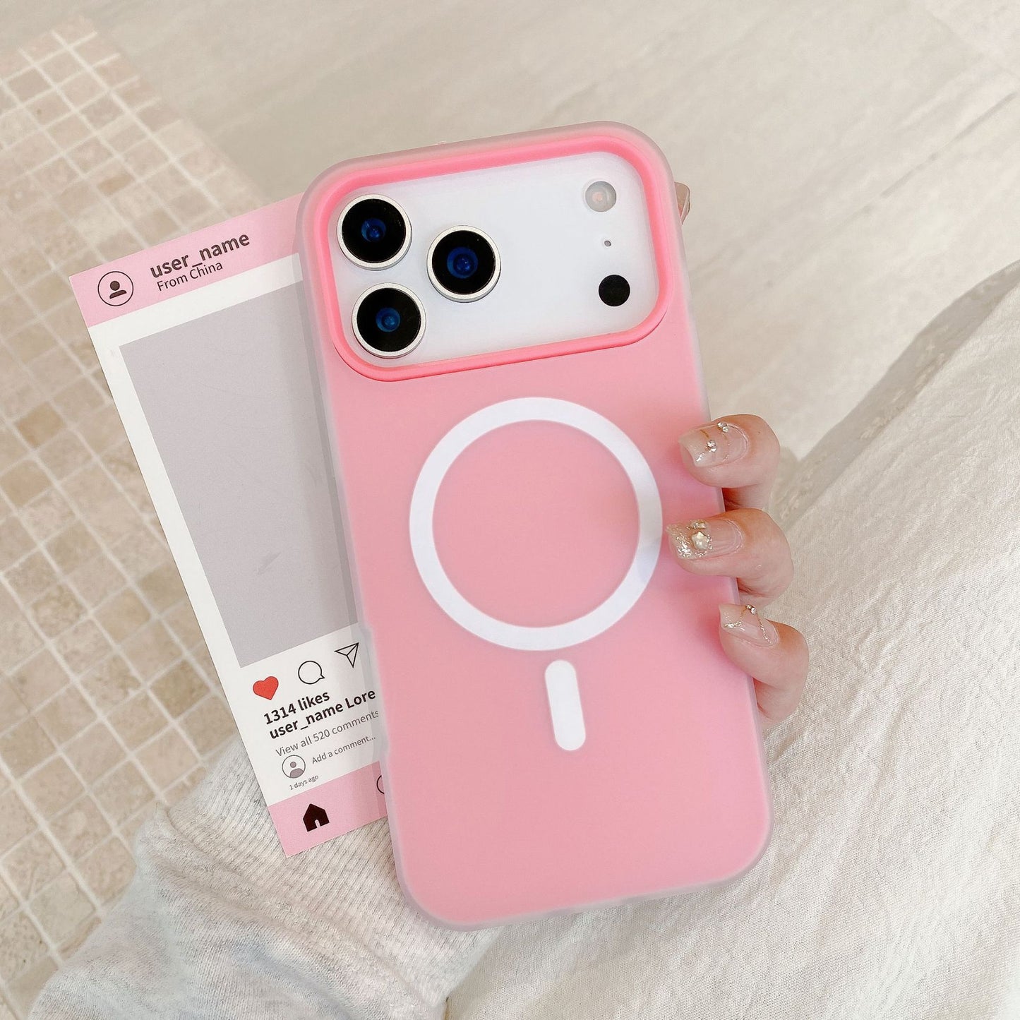 iPhone 17 Air 16 Pro Max スマホケース シンプルでカラフルなゼリー柄の2 in 1 MagSafe対応マグネット式フロストスマホケース
