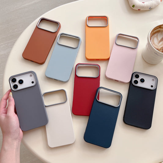 iPhone 16 15 14 Pro Max スマホケース 無地のシンプルなレザーの質感のソフトシリコン製携帯ケース