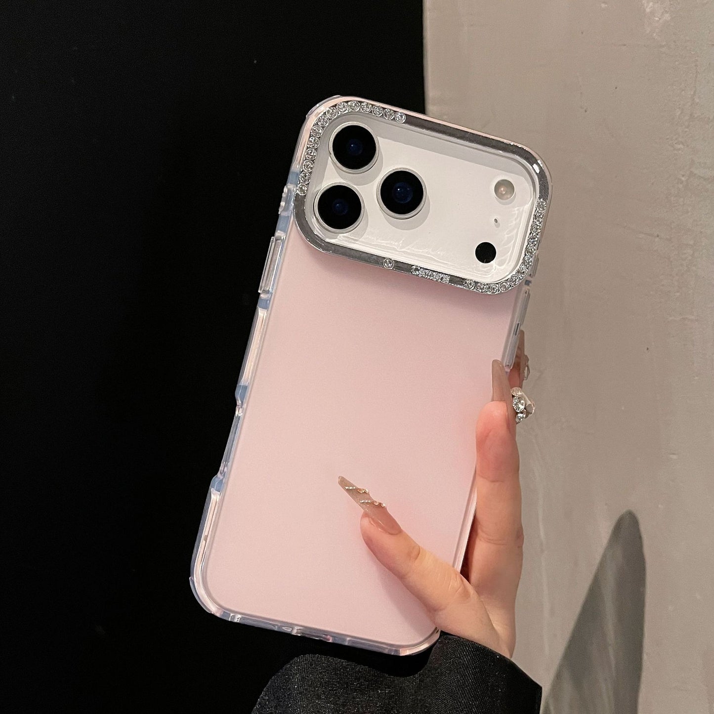 iPhone 17 16 15 14 13 Pro Max スマホケース ダイヤモンドジェリー 半透明フロストスマホケース