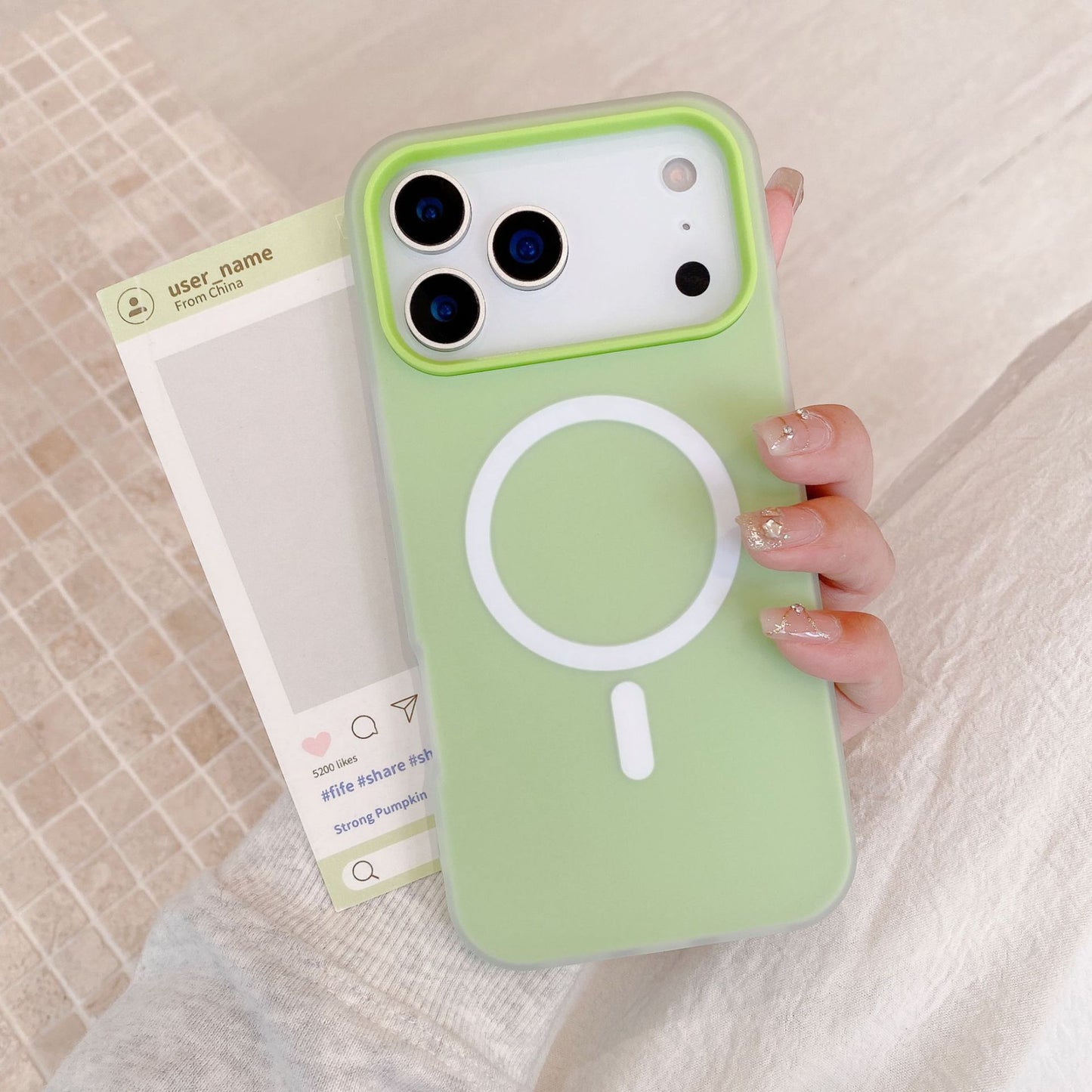 iPhone 17 Air 16 Pro Max スマホケース シンプルでカラフルなゼリー柄の2 in 1 MagSafe対応マグネット式フロストスマホケース