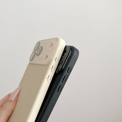 iPhone 17 Air 16 15 14 Pro Max スマホケース シンプルな無地ガラスレンズのスマホケース