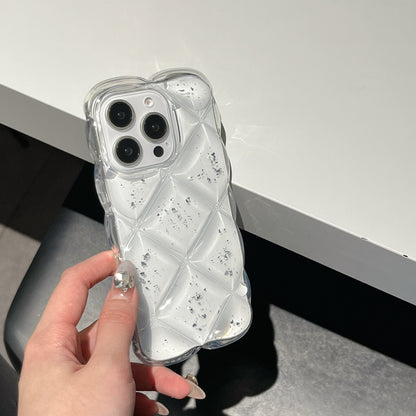 iPhone 16 15 14 Plus 13 12 Pro Max スマホケース かわいいグリッター3Dダイヤモンド柄スマホケース