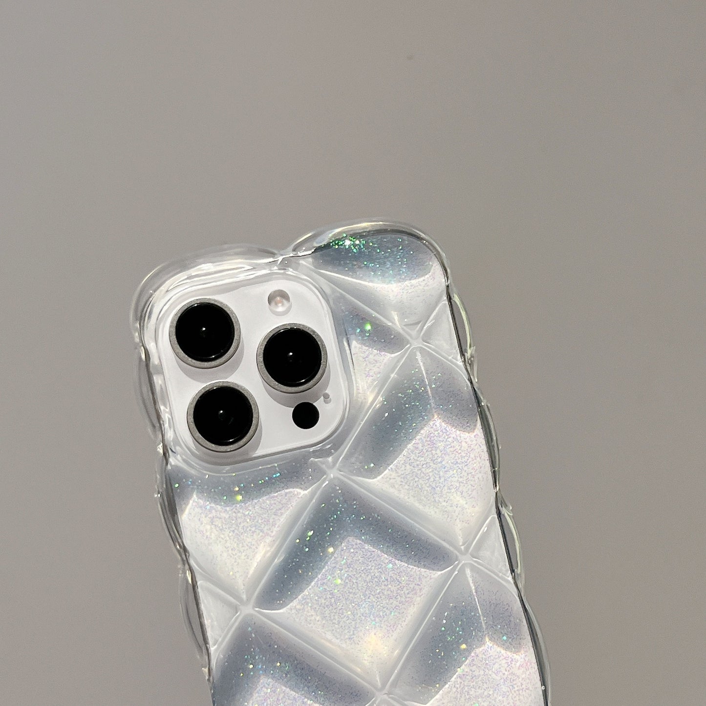 iPhone 16 15 14 Plus 13 12 Pro Max スマホケース かわいいグリッター3Dダイヤモンド柄スマホケース