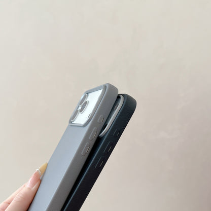 iPhone 16 15 14 Pro Max スマホケース 無地のシンプルなレザーの質感のソフトシリコン製携帯ケース