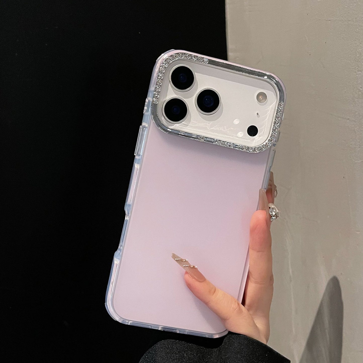 iPhone 17 16 15 14 13 Pro Max スマホケース ダイヤモンドジェリー 半透明フロストスマホケース