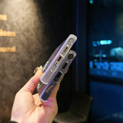 Samsung Galaxy S25 S24 S23 Ultra スマホケース S24FE S23FE ケース グラデーションレーザーラゲッジパターンのMagSafe磁気リング付きスマホケース